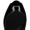 Hot Chick Alta – Pantofi cu vârf deschis de 120 mm – Piele de vițel lăcuită – Negru – Femei