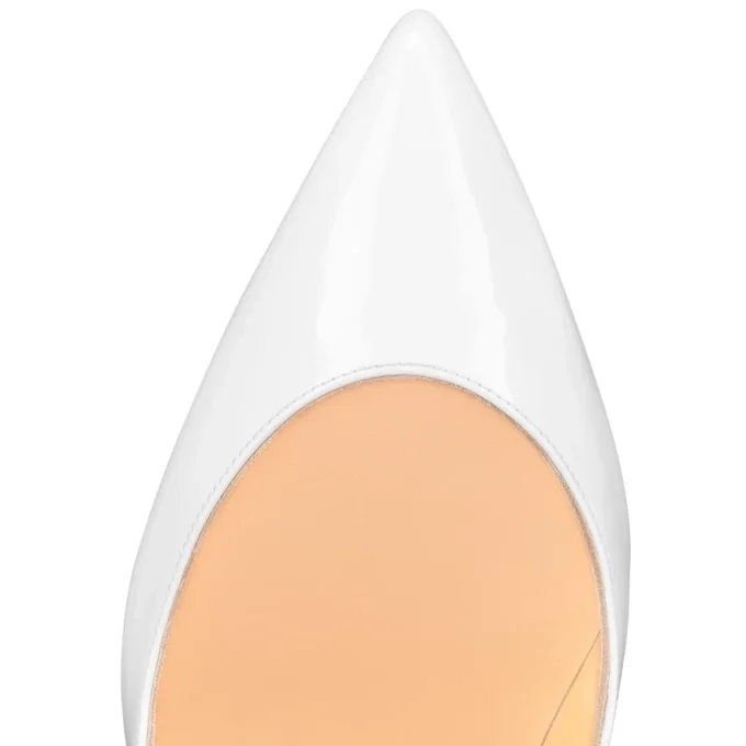 Hot Chick – Pantofi cu toc de 100 mm – Piele de vițel lăcuită – Bianco – Femei