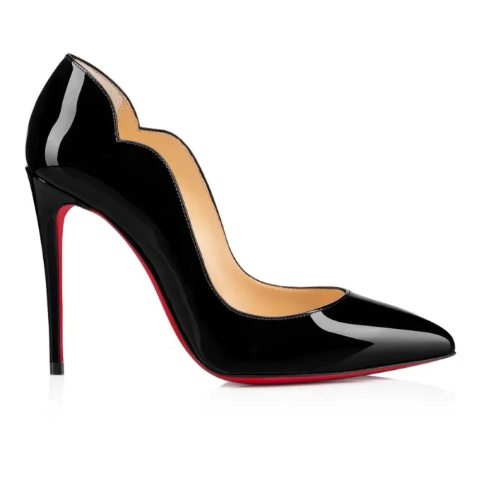 Hot Chick – Pantofi cu toc de 100 mm – Piele de vițel lăcuită – Negru – Femei