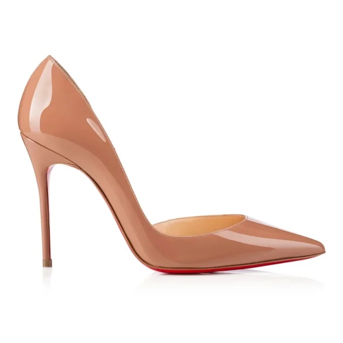 Iriza – Pantofi cu toc de 100 mm – Piele de vițel lăcuită – Blush – Femei