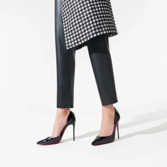 Iriza – Pantofi cu toc de 100 mm – Piele de vițel lăcuită – Negru – Femei