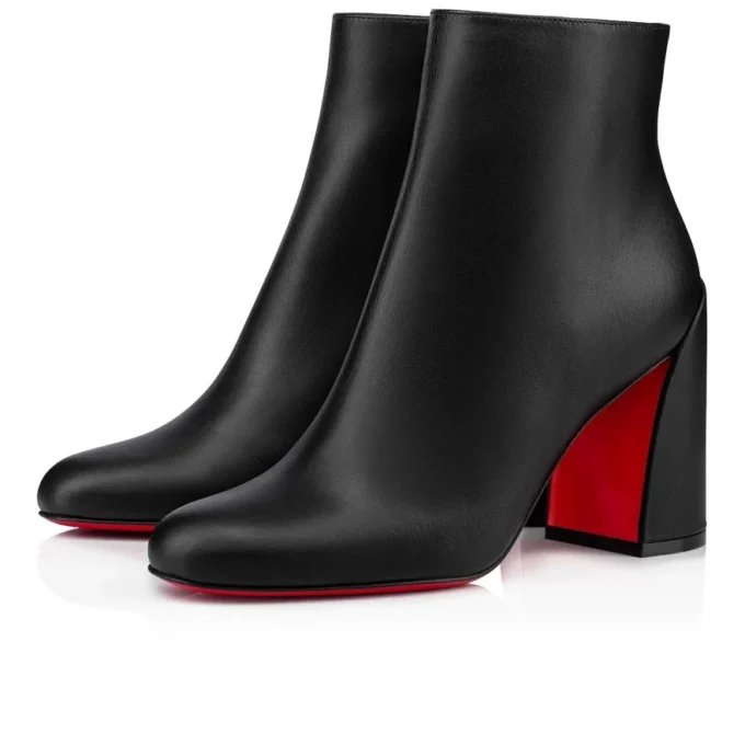 Jane Booty – Cizme joase de 85 mm – Piele de vițel – Negru – Femei