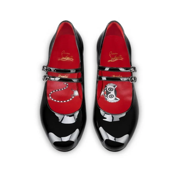 Jane Fille – Balerini – Piele de vițel lăcuită – Negru – Copii