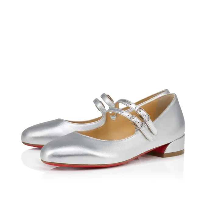 Jane Fille – Balerini – Piele Nappa laminată – Argintiu – Copii