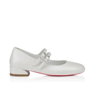 Jane Fille – Balerini – Piele nappa perlată – Bianco – Copii Jane Fille – Balerini – Piele nappa perlată – Bianco – Copii