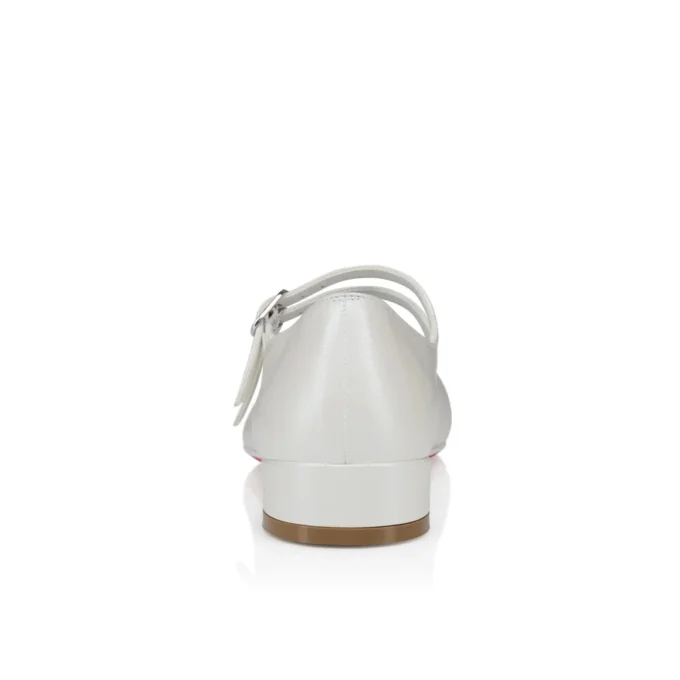 Jane Fille – Balerini – Piele nappa perlată – Bianco – Copii