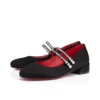 Jane Fille – Balerini – Satin creponat – Negru – Copii Jane Fille – Balerini – Satin creponat – Negru – Copii