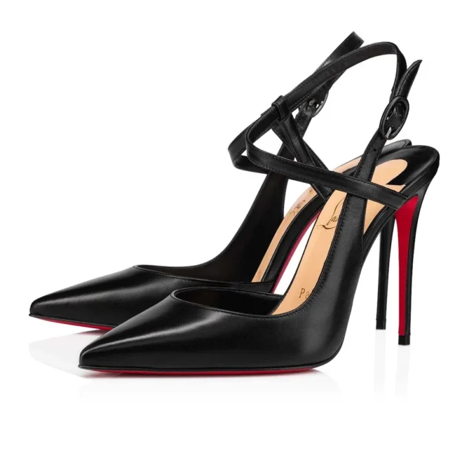 Jenlove – Pantofi cu toc de 100 mm și curele – Piele de ied – Negru – Femei Jenlove – Pantofi cu toc de 100 mm și curele – Piele de ied – Negru – Femei