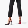 Jenlove – Pantofi cu toc de 100 mm și curele – Piele de ied – Negru – Femei Jenlove – Pantofi cu toc de 100 mm și curele – Piele de ied – Negru – Femei