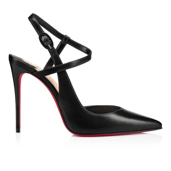 Jenlove – Pantofi cu toc de 100 mm și curele – Piele de ied – Negru – Femei Jenlove – Pantofi cu toc de 100 mm și curele – Piele de ied – Negru – Femei