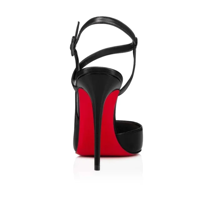 Jenlove – Pantofi cu toc de 100 mm și curele – Piele de ied – Negru – Femei Jenlove – Pantofi cu toc de 100 mm și curele – Piele de ied – Negru – Femei
