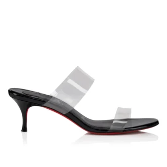 Just Nothing – Mule de 55 mm – TPU și piele de vițel lăcuită – Negru – Femei Just Nothing – Mule de 55 mm – TPU și piele de vițel lăcuită – Negru – Femei
