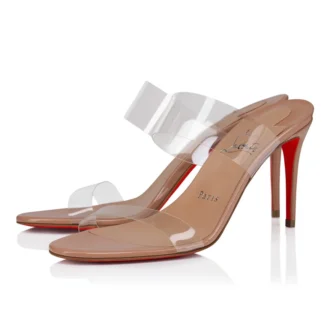 Just Nothing – Mule de 85 mm – Piele lăcuită și TPU – Blush – Femei Just Nothing – Mule de 85 mm – Piele lăcuită și TPU – Blush – Femei