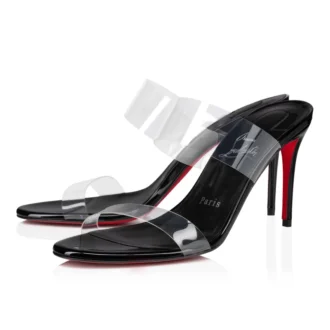 Just Nothing – Mule de 85 mm – Piele lăcuită și TPU – Negru – Femei Just Nothing – Mule de 85 mm – Piele lăcuită și TPU – Negru – Femei