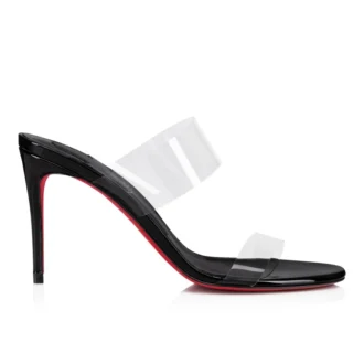Just Nothing – Mule de 85 mm – Piele lăcuită și TPU – Negru – Femei Just Nothing – Mule de 85 mm – Piele lăcuită și TPU – Negru – Femei