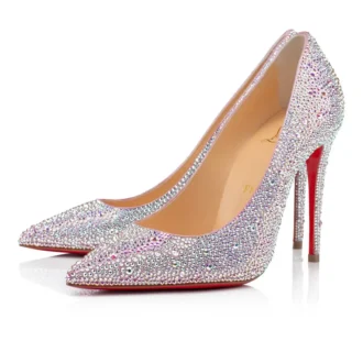 Kate Strass – Pantofi cu toc de 100 mm – Piele de căprioară metalizată – Versiunea Ab – Femei