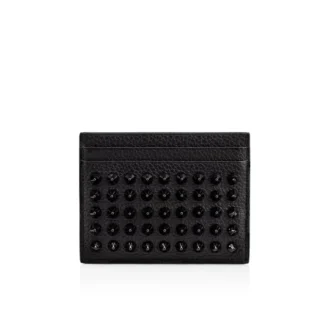 Kios – Portcard – Piele de vițel și ținte – Negru
