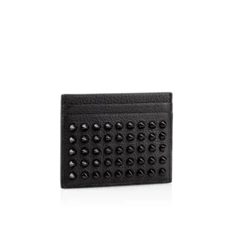 Kios – Portcard – Piele de vițel și ținte – Negru