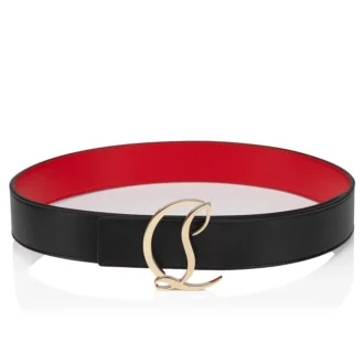 Logo CL – Curele – Piele de vițel – Negru