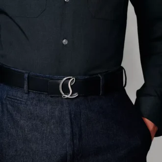 Logo CL – Curele – Piele de vițel – Negru
