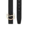 Logo CL – Curele – Piele de vițel – Negru