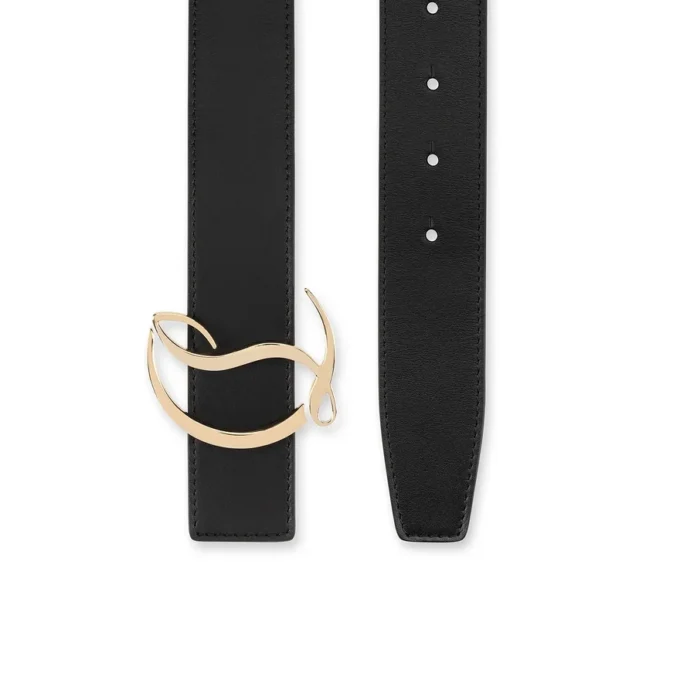Logo CL – Curele – Piele de vițel – Negru
