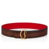 Logo CL – Curele – Piele de vițel patinată – Havane Logo CL – Curele – Piele de vițel patinată – Havane