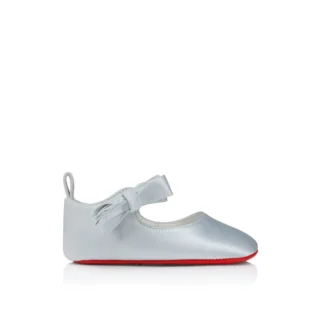 Lou Babe – Balerini – Satin creponat – Albastru pastel – Bebeluși
