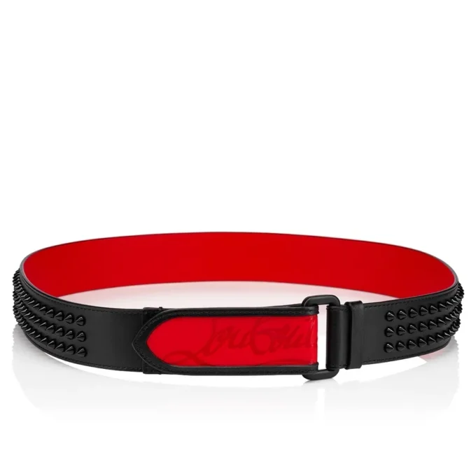 Loubi – Curelă – Piele de vițel și ținte – Negru Loubi – Curelă – Piele de vițel și ținte – Negru