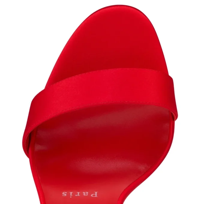 Loubi Queen Alta – Sandale cu bretele de 150 mm – Satin creponat – Loubi – Femei Loubi Queen Alta – Sandale cu bretele de 150 mm – Satin creponat – Loubi – Femei