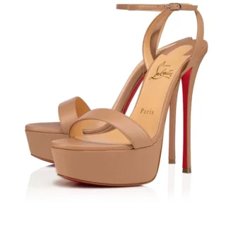 Loubi Queen Alta – Sandale cu curele de 150 mm – Piele Nappa – Blush – Femei Loubi Queen Alta – Sandale cu curele de 150 mm – Piele Nappa – Blush – Femei