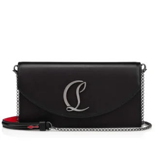 Loubi54 – Clutch – Piele de vițel și metal – Negru