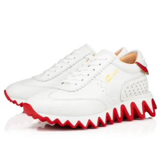 Loubishark – Sneakers – Piele de vițel și neopren – Bianco – Femei Loubishark – Sneakers – Piele de vițel și neopren – Bianco – Femei