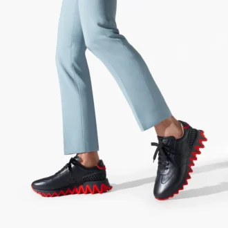 Loubishark – Sneakers – Piele de vițel și neopren – Negru – Bărbați