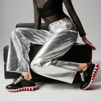 Loubishark – Sneakers – Piele de vițel și velur de vițel – Negru – Femei Loubishark – Sneakers – Piele de vițel și velur de vițel – Negru – Femei