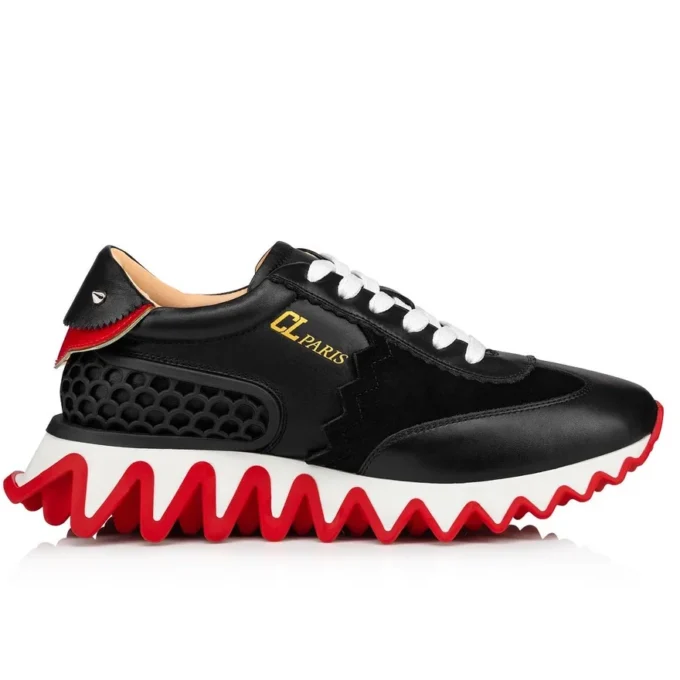Loubishark – Sneakers – Piele de vițel și velur de vițel – Negru – Femei Loubishark – Sneakers – Piele de vițel și velur de vițel – Negru – Femei