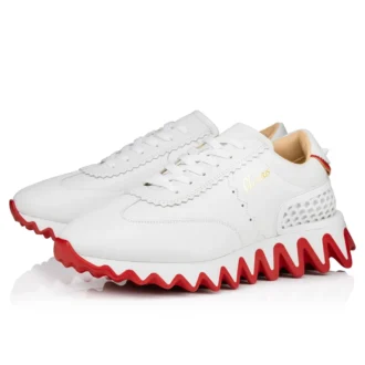 Loubishark – Sneakers – Piele de vițel, neopren și cauciuc – Alb – Bărbați