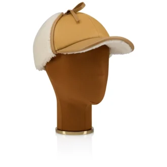 Loubiwood – Șapcă – Piele de miel Nappa și blană de oaie – Bej Loubiwood – Șapcă – Piele de miel Nappa și blană de oaie – Bej