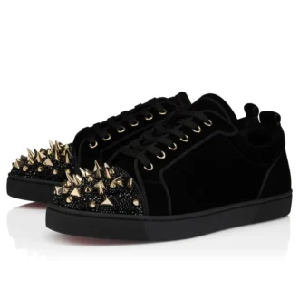 Louis Junior P Pik Pik Strass – Sneakers – Piele de vițel velur – Negru – Bărbați