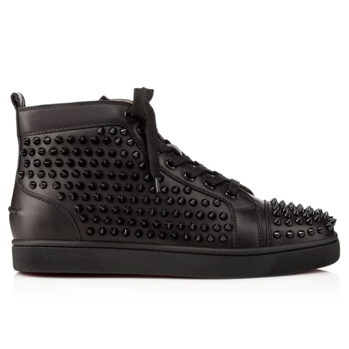 Louis – Sneakers înalte – Piele de vițel și ținte – Negru – Bărbați