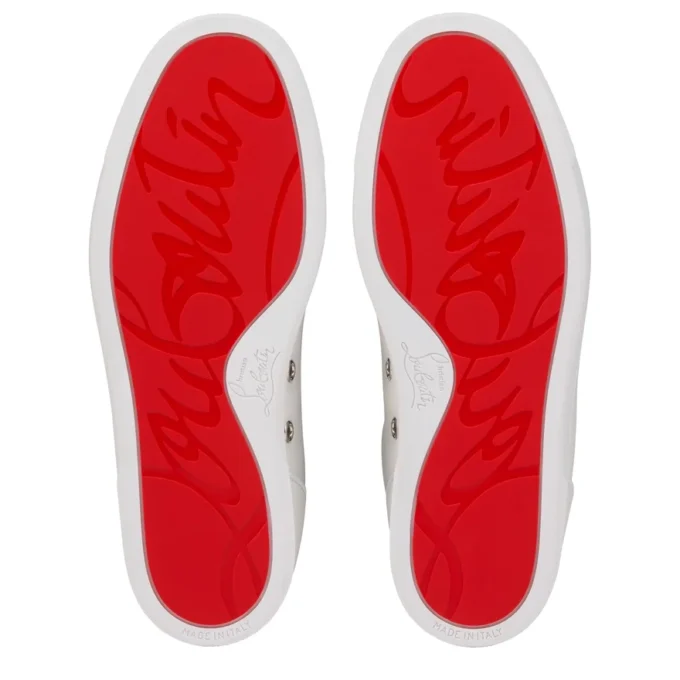 Louise Junior Perla – Sneakers – Satin creponat, piele de vițel și perle – Alb – Femei