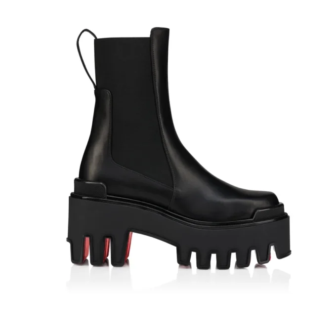 Marcharcroche Dune Maxx – Cizme joase de 80 mm – Piele de vițel cerată – Negru – Femei