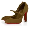 Mary Fannylove – Pantofi cu toc de 100 mm – Veau Velours – Bronzo – Femei Mary Fannylove – Pantofi cu toc de 100 mm – Veau Velours – Bronzo – Femei