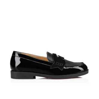 Mini Penny – Mocasini – Piele de vițel lăcuită și piele de căprioară – Negru – Copii