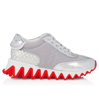 Mini Shark – Sneakers de alergare – Piele de vițel – Argintiu – Copii