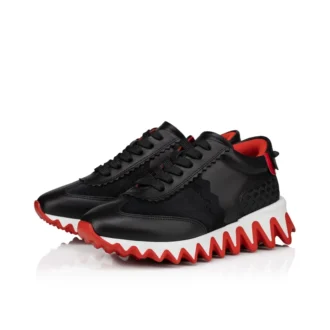 Mini Shark – Sneakers – Piele de vițel, piele de căprioară și piele de vițel lăcuită – Negru – Copii