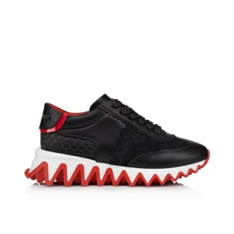 Mini Shark – Sneakers – Piele de vițel, piele de căprioară și piele de vițel lăcuită – Negru – Copii
