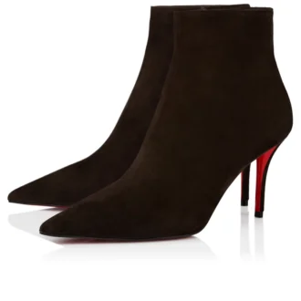 Miss Z Booty – Cizme joase de 80 mm – Piele de vițel velur – Cafa – Femei Miss Z Booty – Cizme joase de 80 mm – Piele de vițel velur – Cafa – Femei