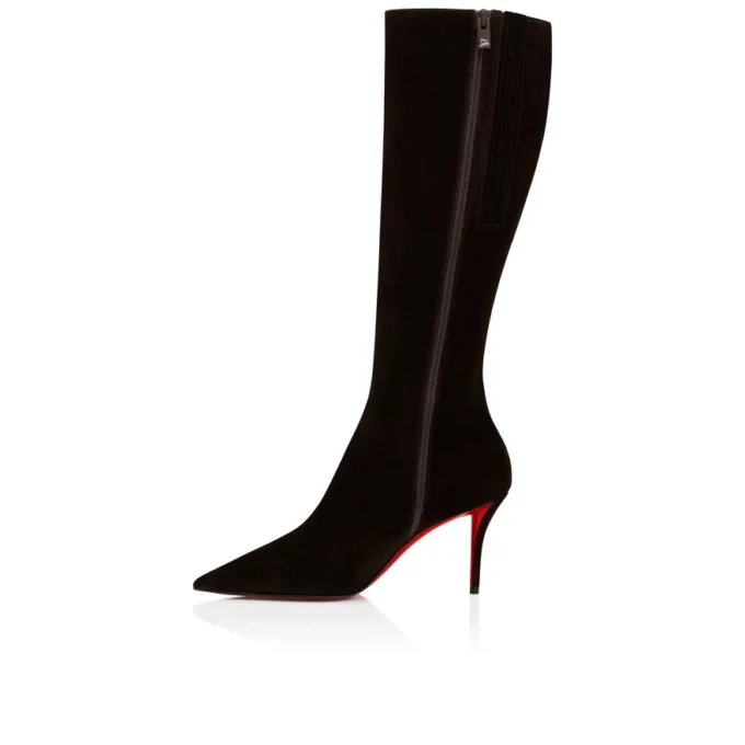 Miss Z Botta – Cizme de 80 mm – Piele de vițel velur – Cafa – Femei