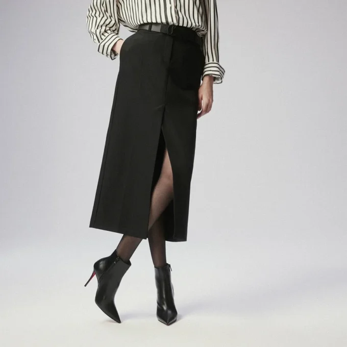 Miss Z Cizme – Cizme joase de 100 mm – Piele de vițel – Negru – Femei Miss Z Cizme – Cizme joase de 100 mm – Piele de vițel – Negru – Femei